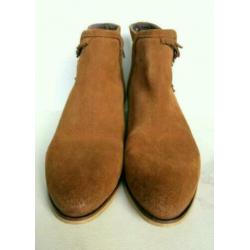 Shoecolate Zip enkellaarsjes laarzen 38 Cognac Suède