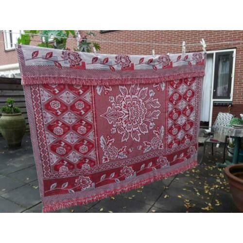 TAFELKLEED groot 160 bij 200 cm rose grijs creme