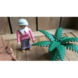 Playmobil oma schommelstoel plant kast bloemen vaas