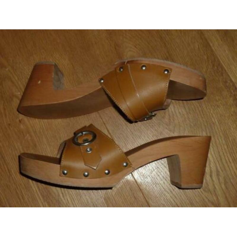 Houten hakjes maat 39