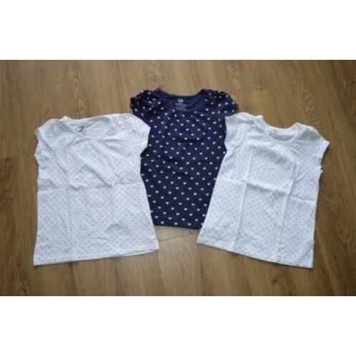 3 t-shirts H & M maat 110/116