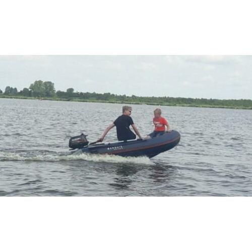 Rubberboot met 6 pk motor en trailer