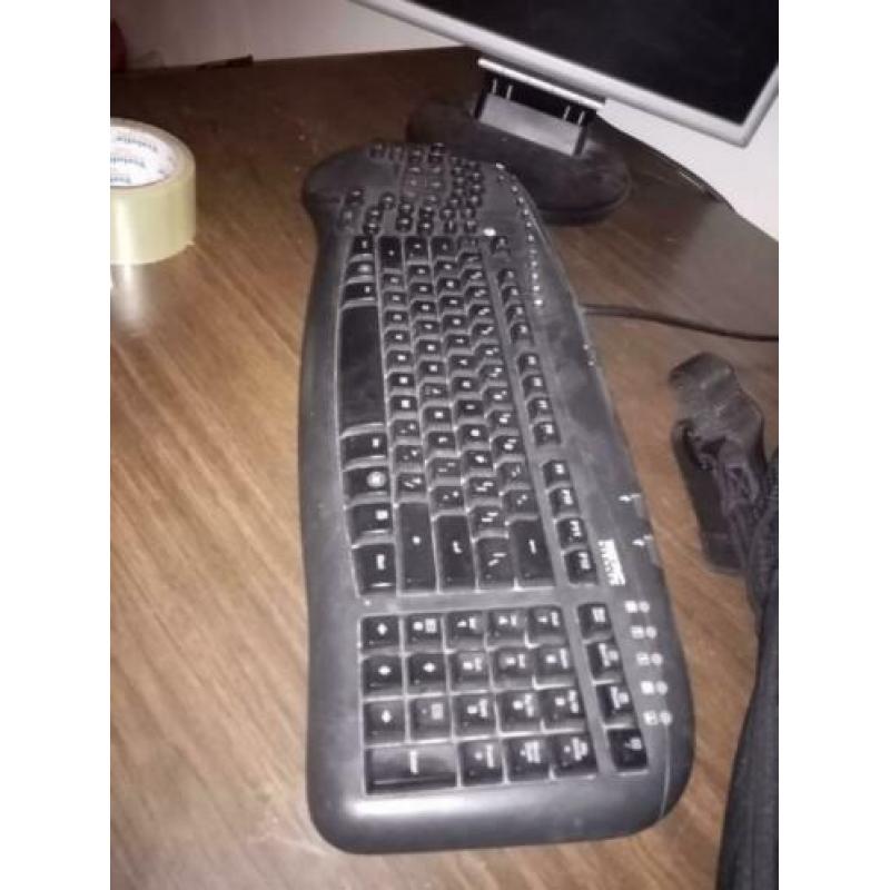 Beeld scherm desktop toetsenbord