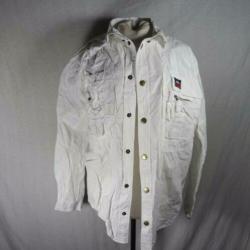 Stoere witte katoenen herenjas.Mt M.Merk Mc Kinley