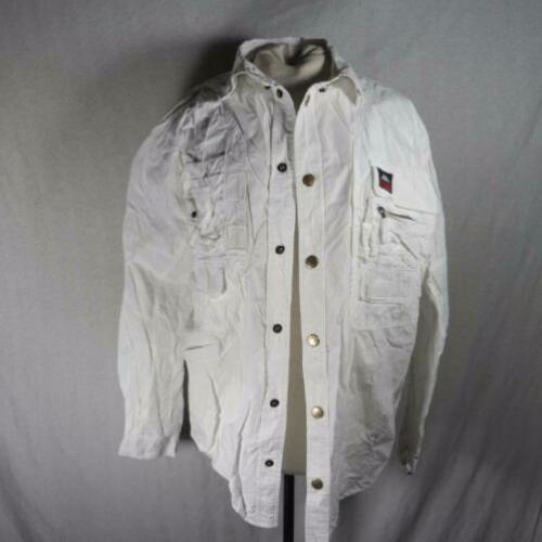 Stoere witte katoenen herenjas.Mt M.Merk Mc Kinley