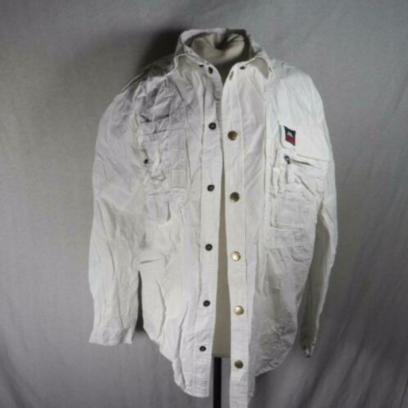 Stoere witte katoenen herenjas.Mt M.Merk Mc Kinley