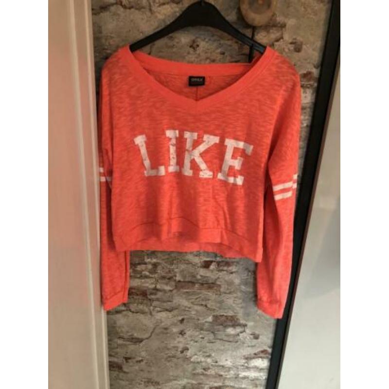 Only zalm roze top maat L