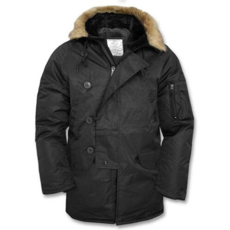 Parka N3B Jas Leger Model US Army Legerjas Zwart NIEUW