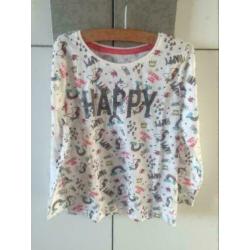 Unicorn meisje longsleeves, maat: 110