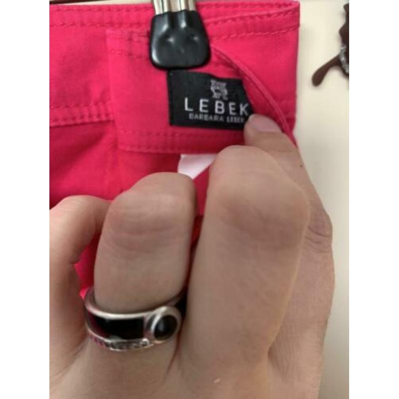 Nieuwe fuchsia rose driekwart broek van Barbara lebek mt 52