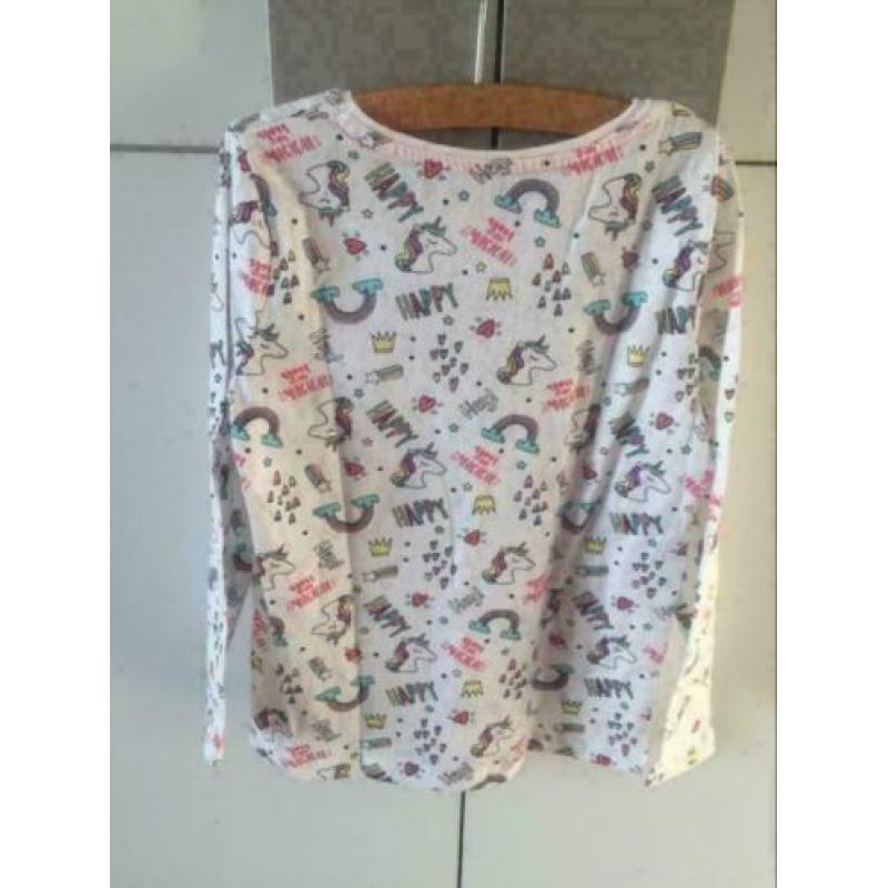 Unicorn meisje longsleeves, maat: 110
