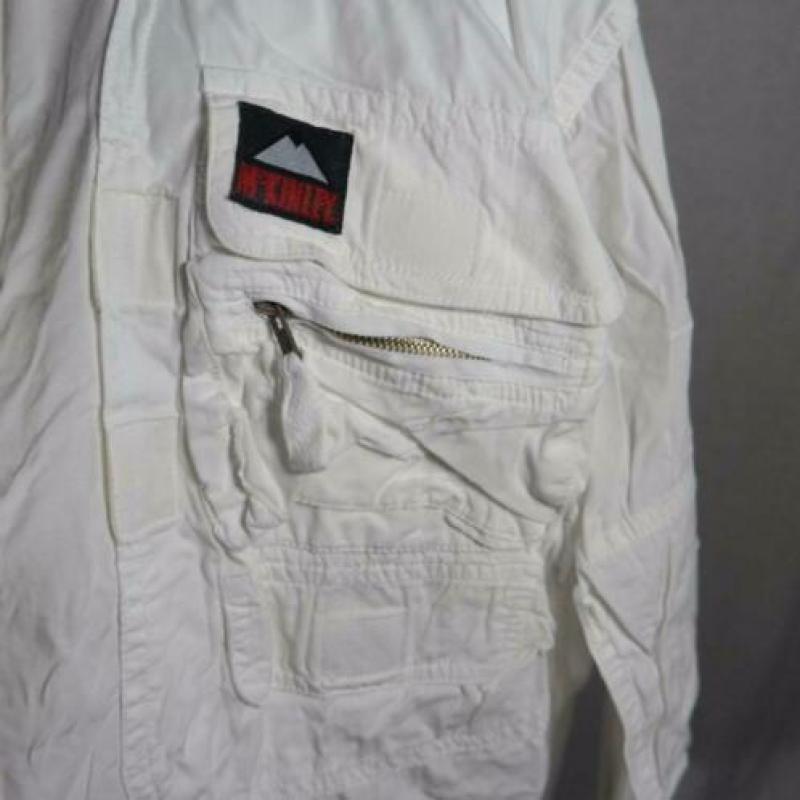 Stoere witte katoenen herenjas.Mt M.Merk Mc Kinley