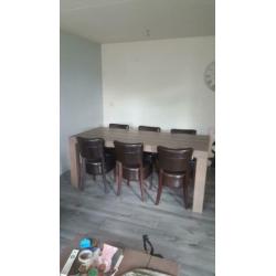 Woonkamerset compleet/ tafel - tv meubel - eettafel