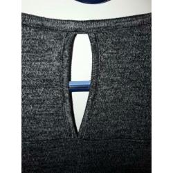 Grijs gemeleerd tuniek dunne trui Yessica maat 48 50