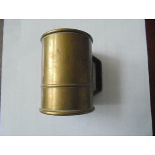 koffieloodje 135 gram geel koper / messing zeer fraai