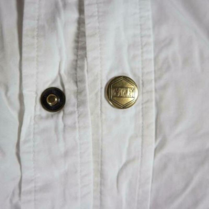 Stoere witte katoenen herenjas.Mt M.Merk Mc Kinley