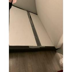 Boxspring antraciet met matras en topper