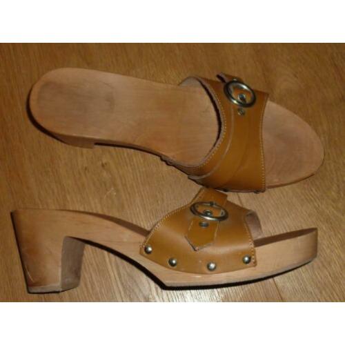 Houten hakjes maat 39