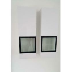 4 stuks Hoogglans witte kasten