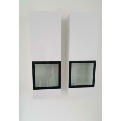 4 stuks Hoogglans witte kasten