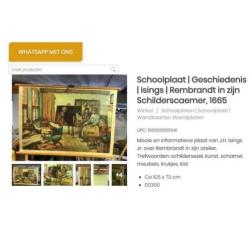 ?? Isings | Rembrandt in zijn Schilderscaemer, 1665 | AQ