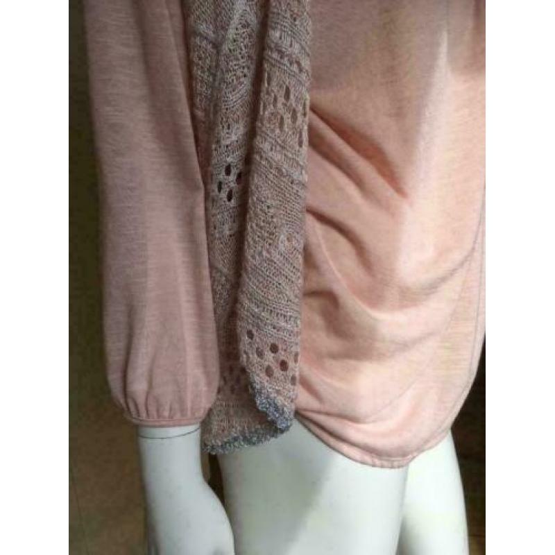 4026 Licht roze setje top+vestje G66 GRASSTAR; Mt=12/40"