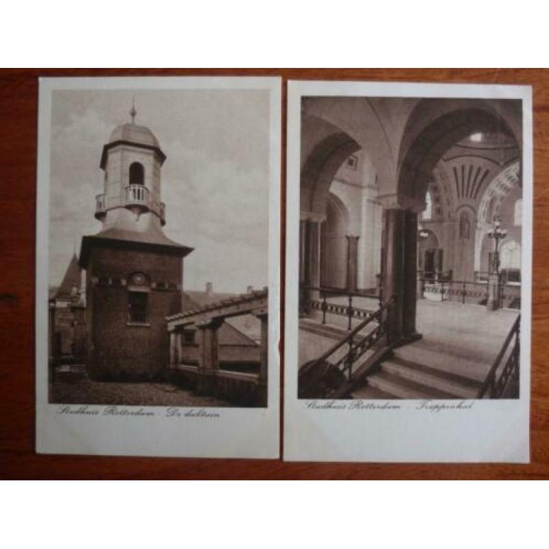Rotterdam serie stadhuis met burgemeester Zimmerman 1923