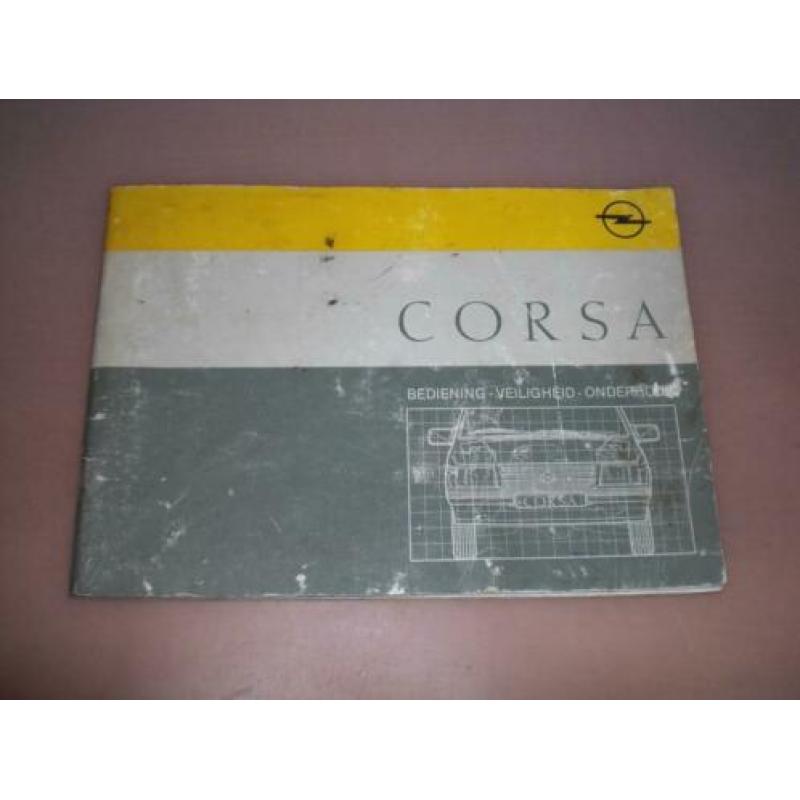 Handleiding/ instructieboekje Opel Corsa/ 1988