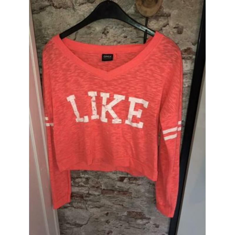 Only zalm roze top maat L