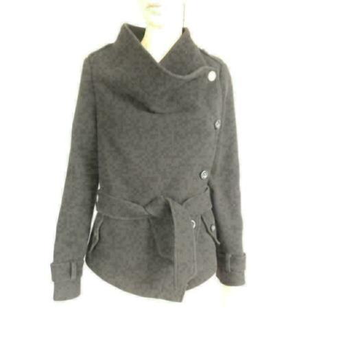 C850 Supertrash maat 36/38=S/M zwart wollen jas winterjas