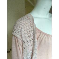 4026 Licht roze setje top+vestje G66 GRASSTAR; Mt=12/40"