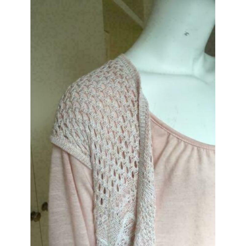 4026 Licht roze setje top+vestje G66 GRASSTAR; Mt=12/40"