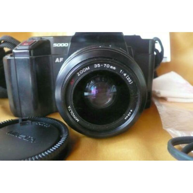 Minolta 5000 FA camera met extra toebehoren goedwerkend