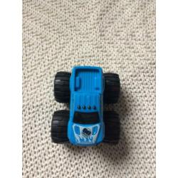 Blauwe speelgoed auto