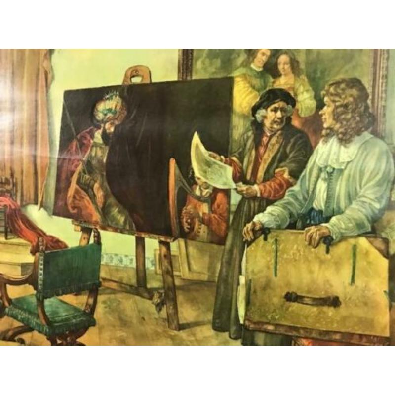 ?? Isings | Rembrandt in zijn Schilderscaemer, 1665 | AQ