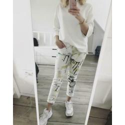 Vanilia jeans wit kleuren 36 S