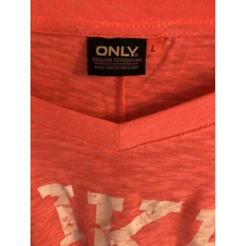 Only zalm roze top maat L