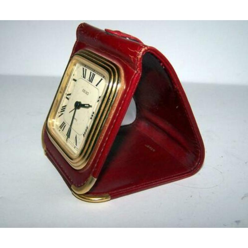 Vintage opvouwbaar Seiko reiswekkertje. Werkt. Igs. Zeldzaam