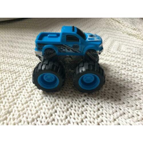 Blauwe speelgoed auto