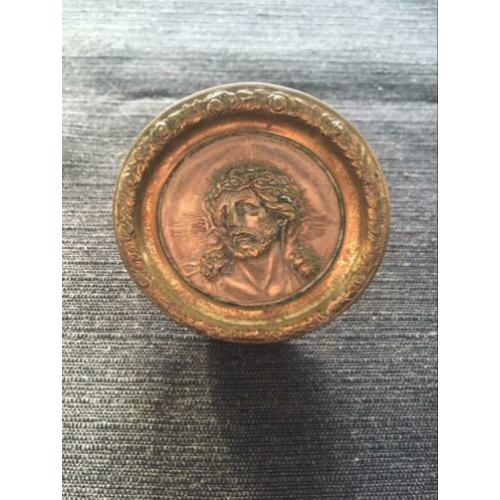 Jesus Christus beeldje,vintage,koper/tin