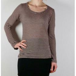Isabel Marant burgundy beige gestreepte top mt S