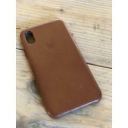 Leren hoesje voor iPhone XS - Zadelbruin