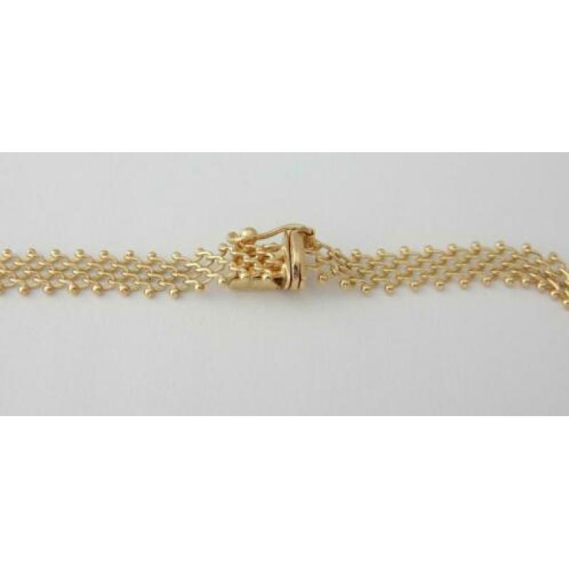 14 karaat Gouden Shoker Collier ketting 44cm