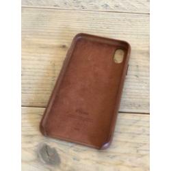 Leren hoesje voor iPhone XS - Zadelbruin