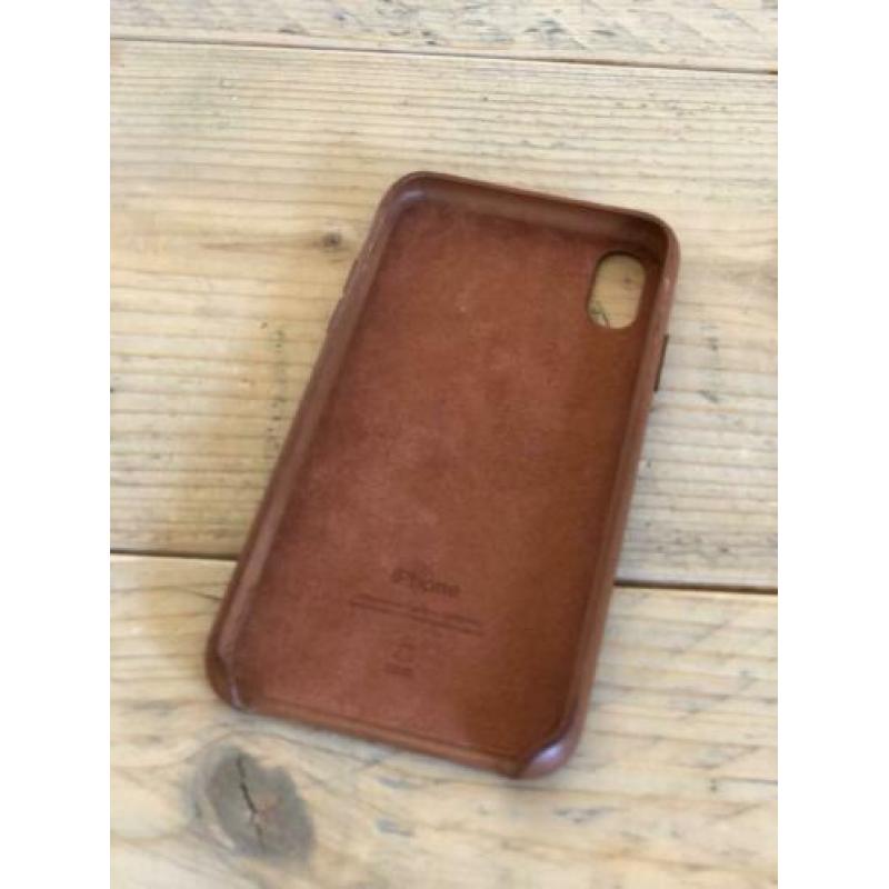 Leren hoesje voor iPhone XS - Zadelbruin