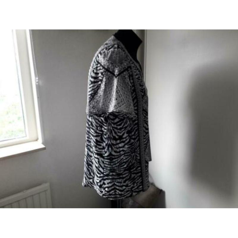zgan. zwart wit shirt/bloes JESSICA mt XL