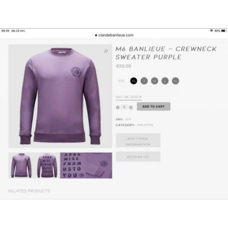 GEZOCHT banlieue purple xs/xxs