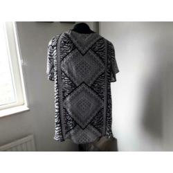 zgan. zwart wit shirt/bloes JESSICA mt XL