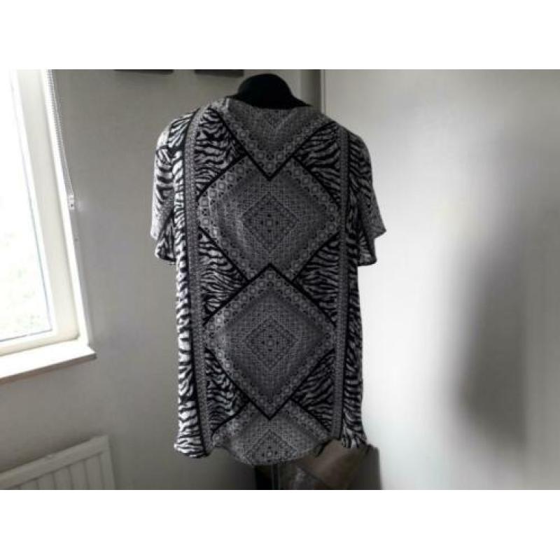 zgan. zwart wit shirt/bloes JESSICA mt XL