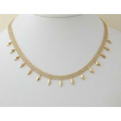 14 karaat Gouden Shoker Collier ketting 44cm